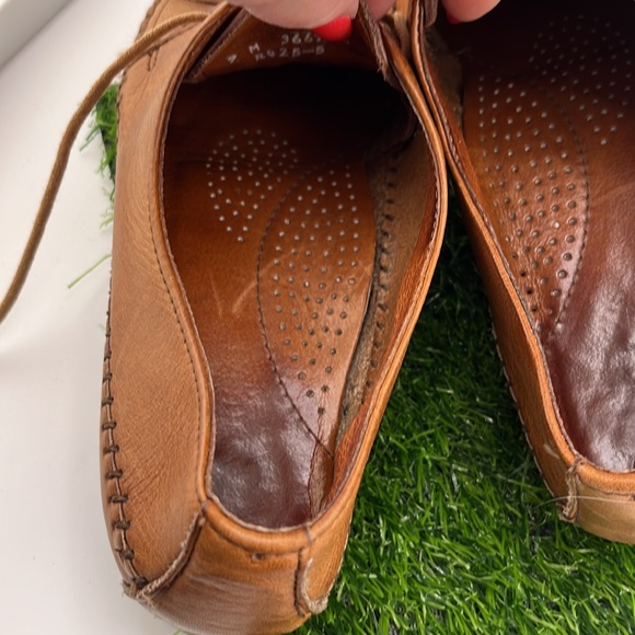 Vintage Dexter Basket Weave Toe Tan Lace-Up Leather Loafers | USA | 9M - Picture 11 of 13